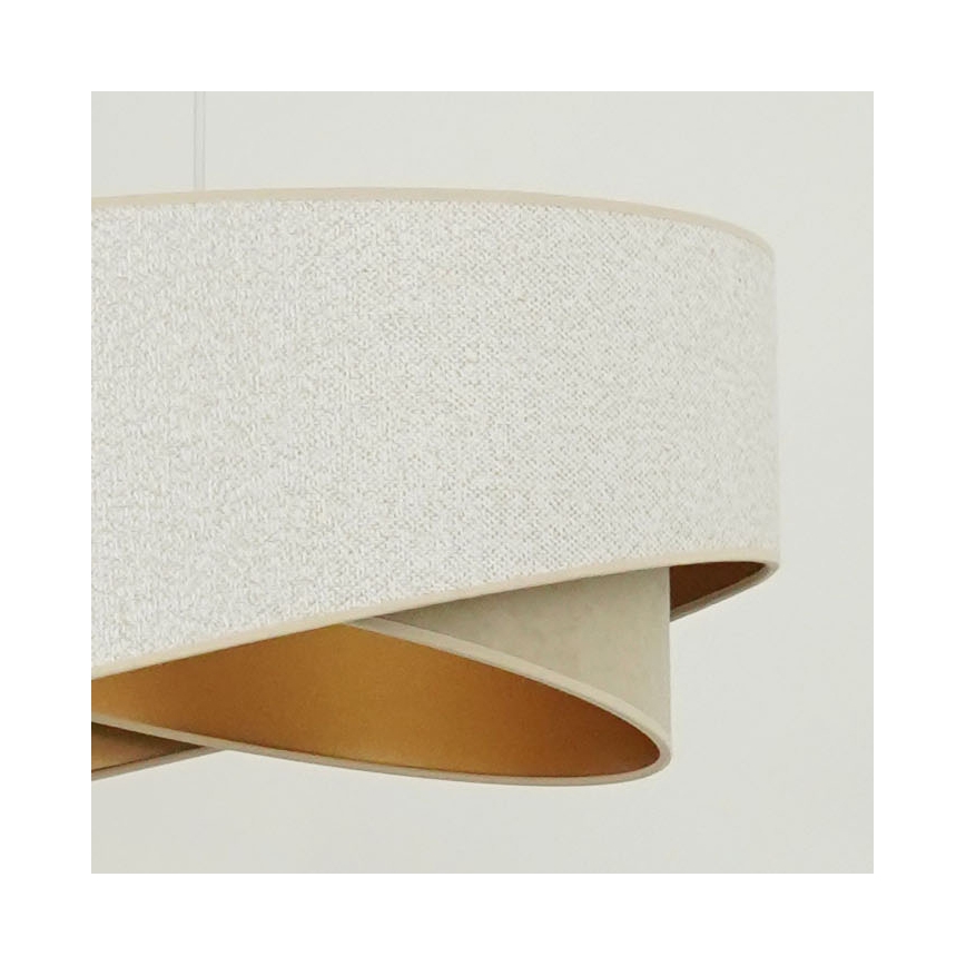 Brilagi - Candeeiro suspenso LED LYRA 1xE27/15W/230V branco/bege/dourado