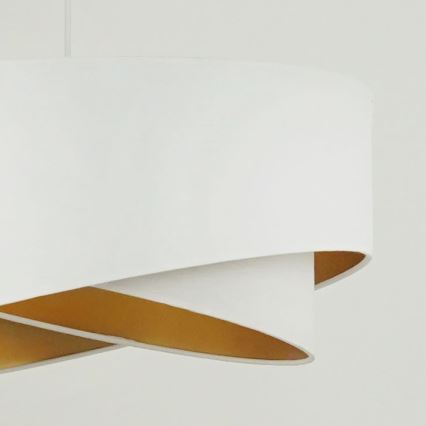 Brilagi - Candeeiro suspenso LED LYRA 1xE27/15W/230V branco/dourado