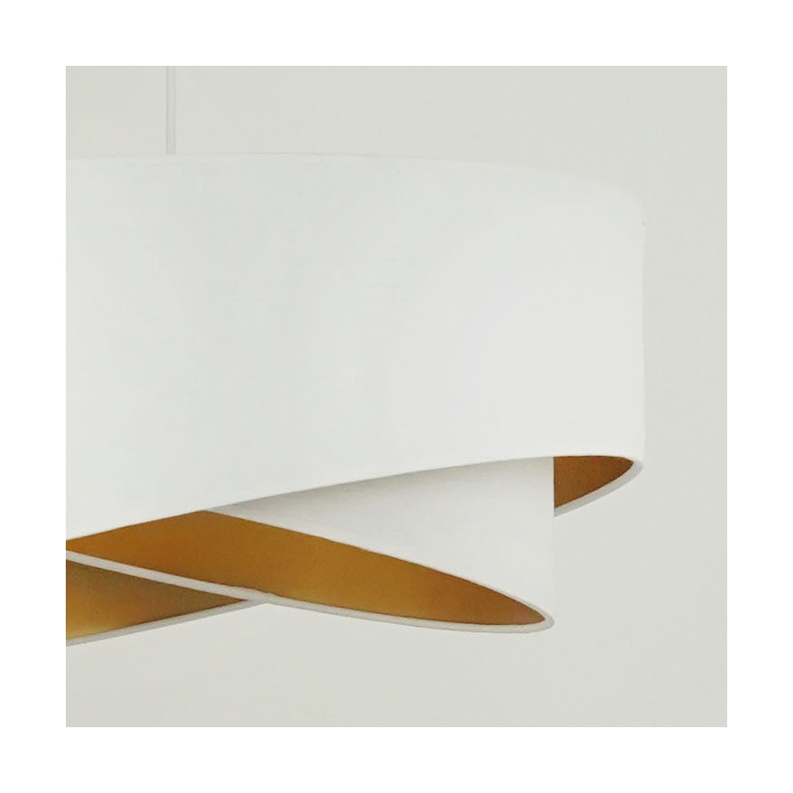 Brilagi - Candeeiro suspenso LED LYRA 1xE27/15W/230V branco/dourado