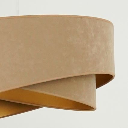 Brilagi - Candeeiro suspenso LED LYRA 1xE27/15W/230V castanho/dourado