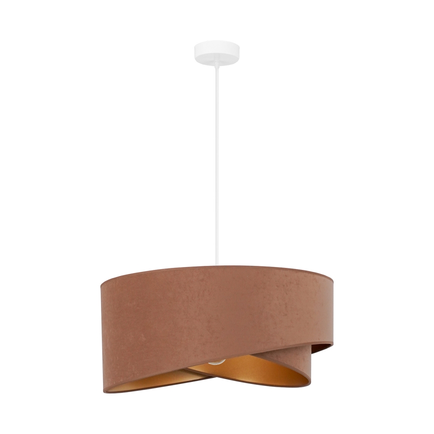 Brilagi - Candeeiro suspenso LED LYRA 1xE27/15W/230V castanho/dourado