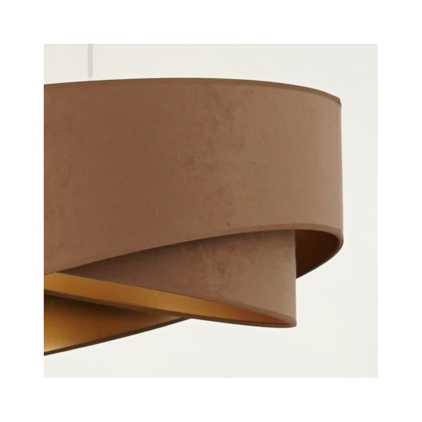 Brilagi - Candeeiro suspenso LED LYRA 1xE27/15W/230V castanho/dourado