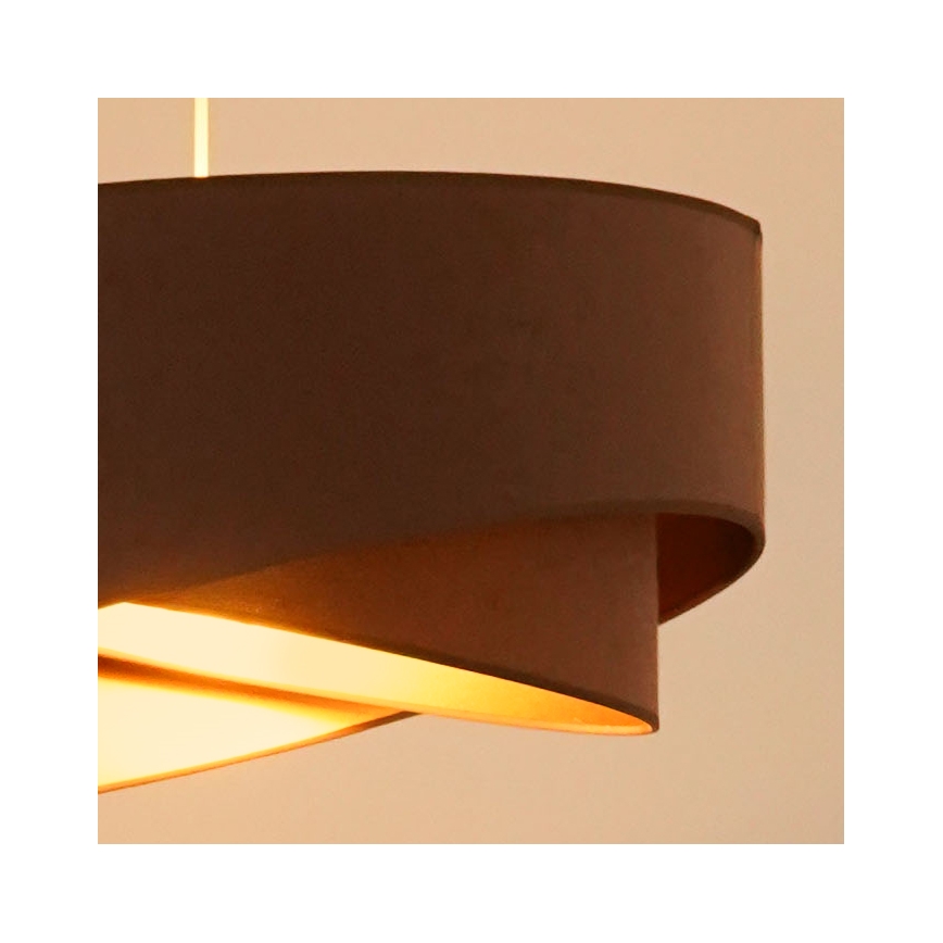 Brilagi - Candeeiro suspenso LED LYRA 1xE27/15W/230V castanho/dourado