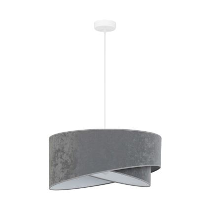 Brilagi - Candeeiro suspenso LED LYRA 1xE27/15W/230V cinzento/branco