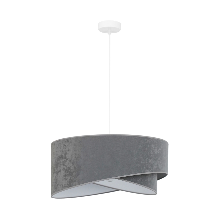 Brilagi - Candeeiro suspenso LED LYRA 1xE27/15W/230V cinzento/branco