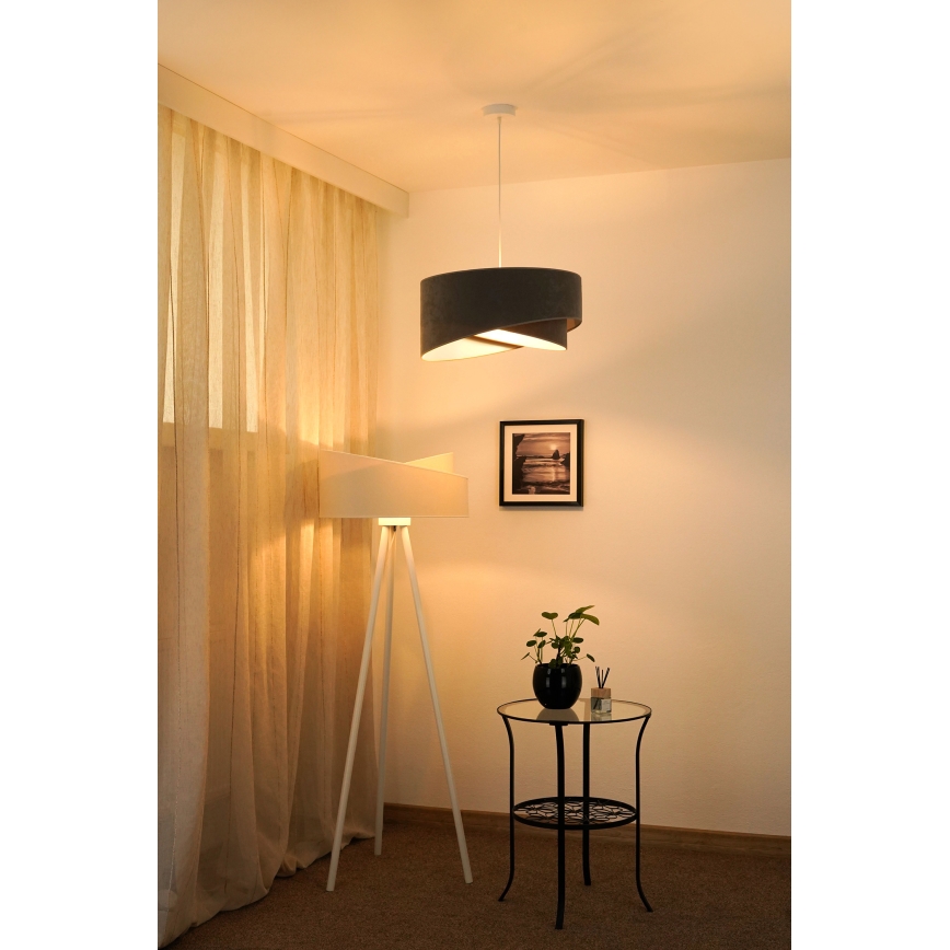 Brilagi - Candeeiro suspenso LED LYRA 1xE27/15W/230V cinzento/branco