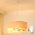 Brilagi - Candeeiro suspenso LED LYRA 1xE27/15W/230V creme/bege