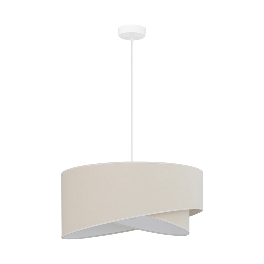 Brilagi - Candeeiro suspenso LED LYRA 1xE27/15W/230V creme/branco