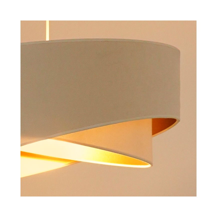 Brilagi - Candeeiro suspenso LED LYRA 1xE27/15W/230V creme/branco