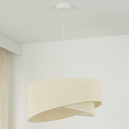 Brilagi - Candeeiro suspenso LED LYRA 1xE27/15W/230V creme