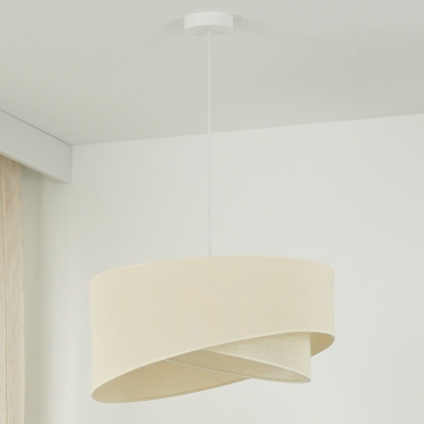 Brilagi - Candeeiro suspenso LED LYRA 1xE27/15W/230V creme