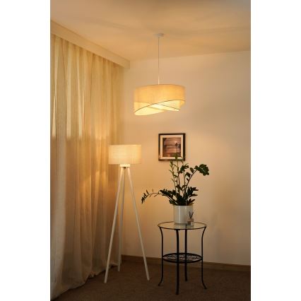 Brilagi - Candeeiro suspenso LED LYRA 1xE27/15W/230V creme
