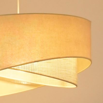 Brilagi - Candeeiro suspenso LED LYRA 1xE27/15W/230V creme