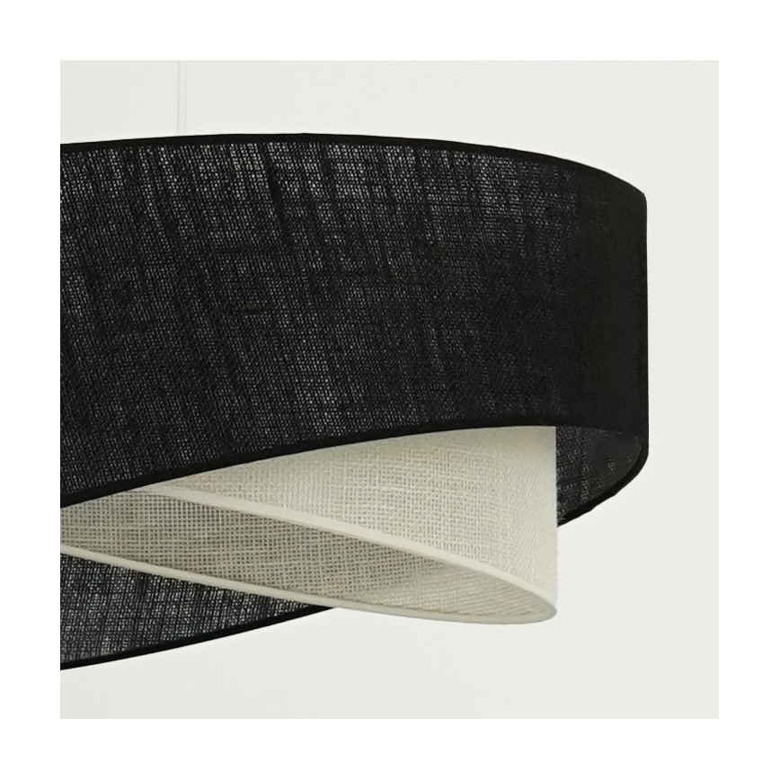 Brilagi - Candeeiro suspenso LED LYRA 1xE27/15W/230V preto/creme