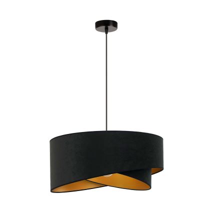 Brilagi - Candeeiro suspenso LED LYRA 1xE27/15W/230V preto/dourado