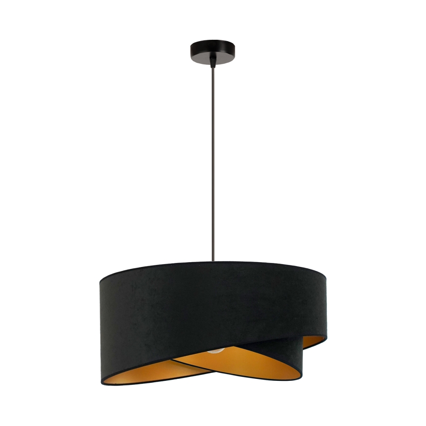 Brilagi - Candeeiro suspenso LED LYRA 1xE27/15W/230V preto/dourado