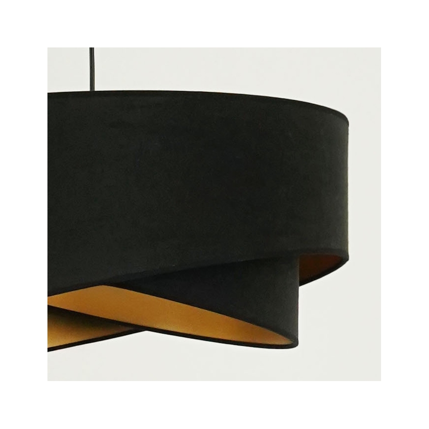 Brilagi - Candeeiro suspenso LED LYRA 1xE27/15W/230V preto/dourado