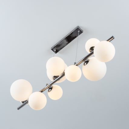 Brilagi - Candeeiro suspenso LED MILLA 10xG9/3W/230V cromado brilhante/branco