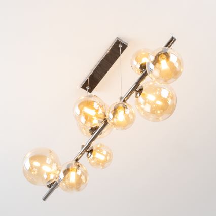 Brilagi - Candeeiro suspenso LED MILLA 10xG9/3W/230V cromado brilhante/dourado