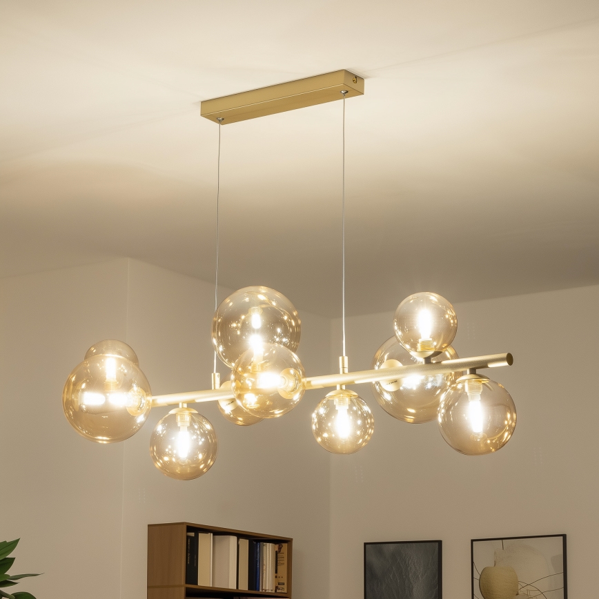 Brilagi - Candeeiro suspenso LED MILLA 10xG9/3W/230V dourado