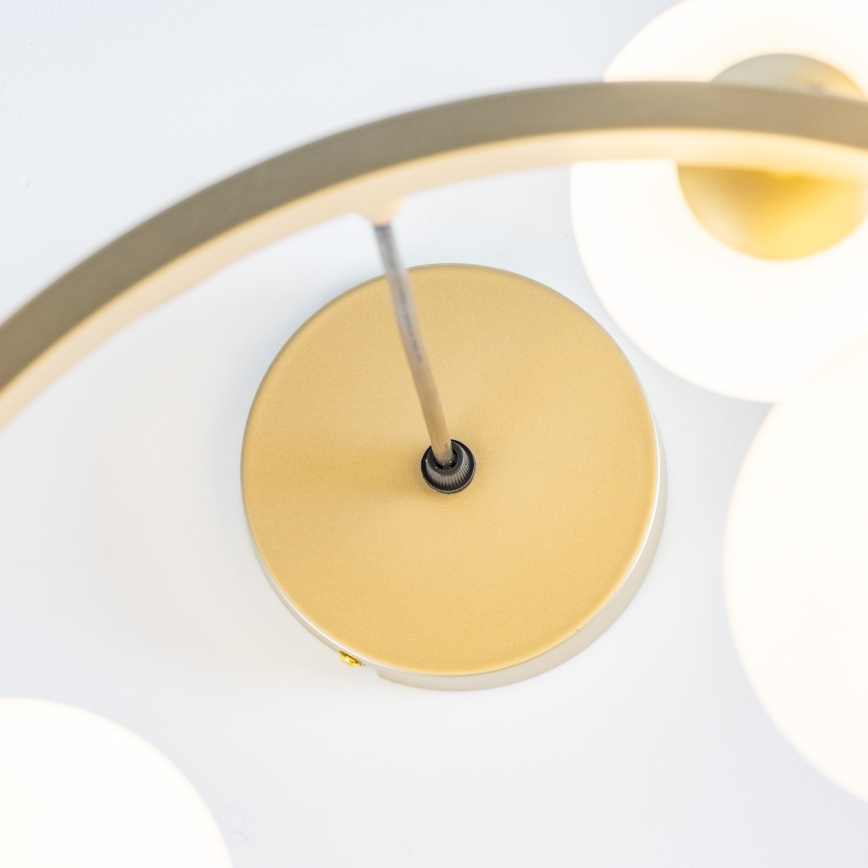 Brilagi - Candeeiro suspenso LED MILLA 15xG9/3W/230V dourado/branco