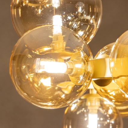 Brilagi - Candeeiro suspenso LED MILLA 15xG9/3W/230V dourado