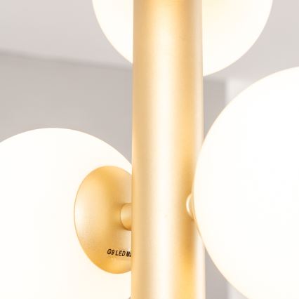 Brilagi - Candeeiro suspenso LED MILLA 6xG9/3W/230V dourado/branco