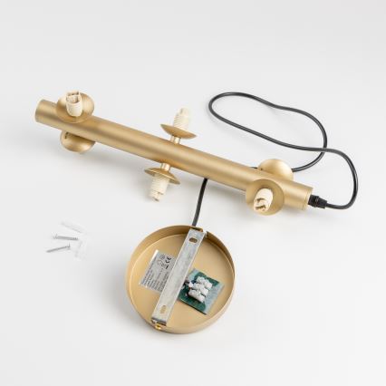 Brilagi - Candeeiro suspenso LED MILLA 6xG9/3W/230V dourado/branco