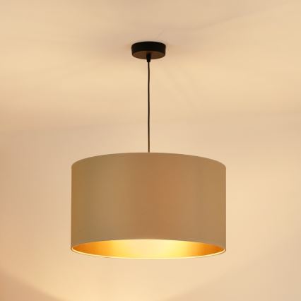 Brilagi - Candeeiro de teto suspenso OREGON ROLLER VEGE 1xE27/15W/230V diâmetro 45 cm bege