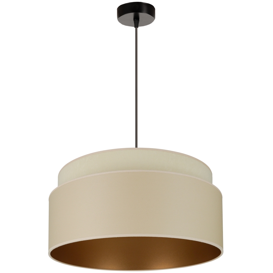 Brilagi - Candeeiro suspenso em cabo OREGON VEGE 1xE27/15W/230V diâmetro 45 cm bege