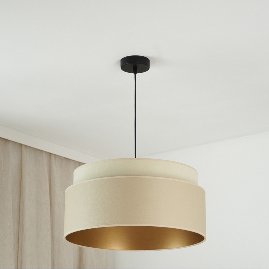 Brilagi - Candeeiro suspenso em cabo OREGON VEGE 1xE27/15W/230V diâmetro 45 cm bege