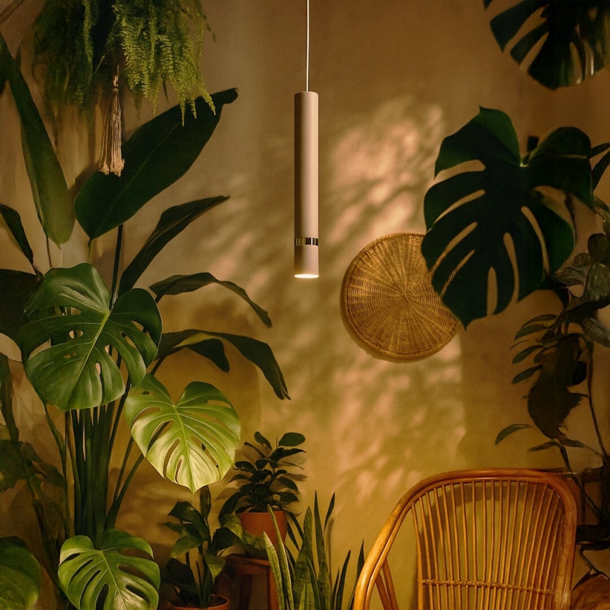 Brilagi - Candeeiro suspenso POKER 1xGU10/25W/230V bege/dourado