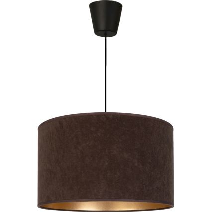 Brilagi - Candeeiro suspenso por cabo VELVET 1xE27/60W/230V Ø 40 cm castanho/dourado