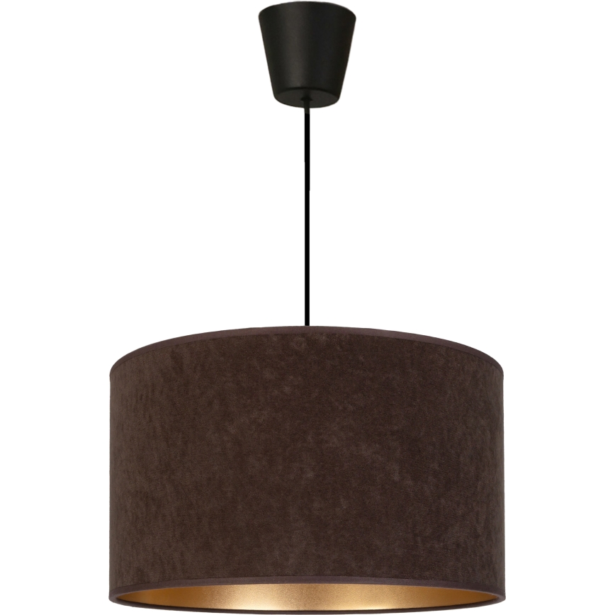 Brilagi - Candeeiro suspenso por cabo VELVET 1xE27/60W/230V Ø 40 cm castanho/dourado