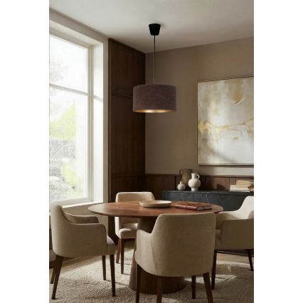 Brilagi - Candeeiro suspenso por cabo VELVET 1xE27/60W/230V Ø 40 cm castanho/dourado