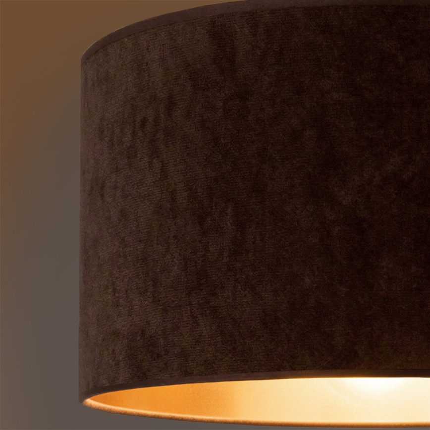 Brilagi - Candeeiro suspenso por cabo VELVET 1xE27/60W/230V Ø 40 cm castanho/dourado