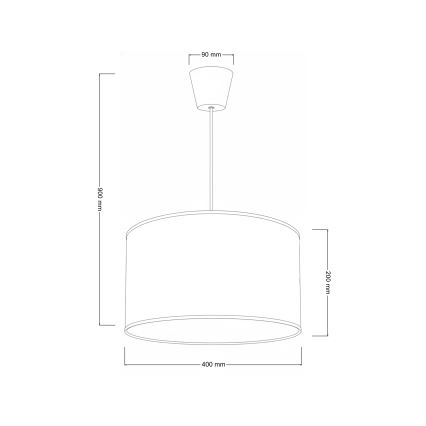 Brilagi - Candeeiro suspenso por cabo VELVET 1xE27/60W/230V Ø 40 cm castanho/dourado