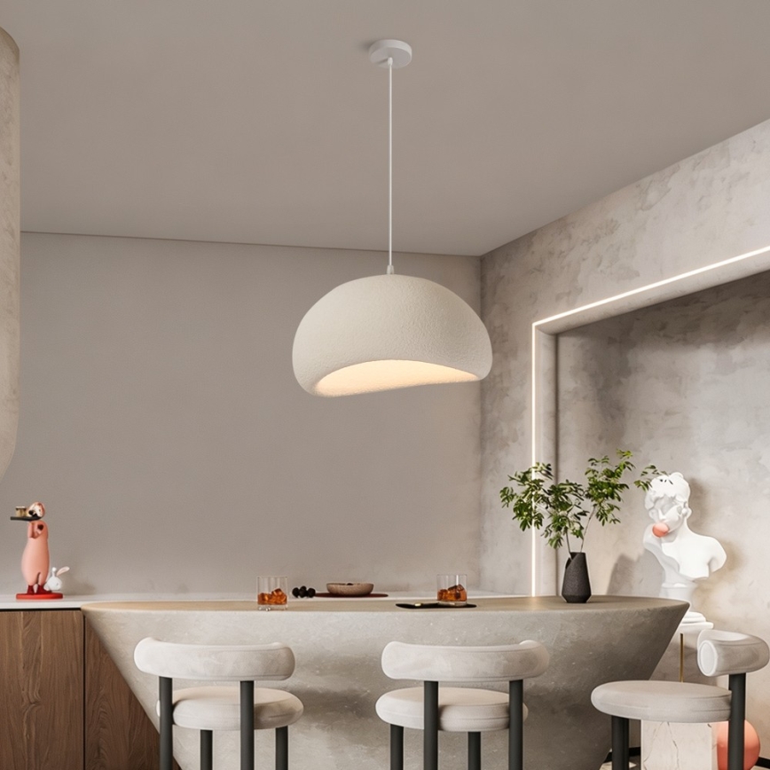 BRILAGI - Candeeiro suspenso por cabo WABI SABI 1xE27/60W/230V Ø 50 cm branco