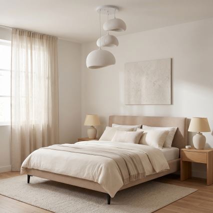 Brilagi - Candeeiro suspenso por cabo WABI SABI 3xE27/40W/230V Ø 76 cm branco