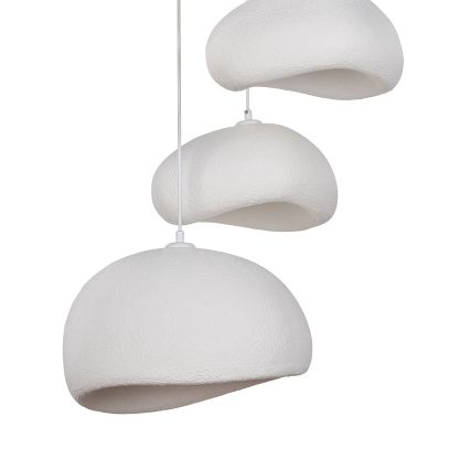 Brilagi - Candeeiro suspenso por cabo WABI SABI 3xE27/40W/230V Ø 76 cm branco
