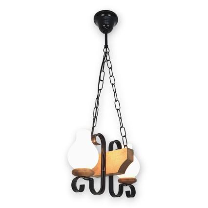 Brilagi - Candeeiro suspenso QUEEN 2xE14/40W/230V faia