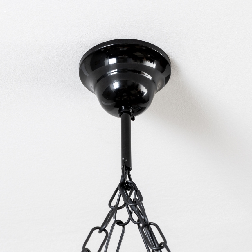 Brilagi - Candeeiro suspenso QUEEN 4xE14/40W/230V faia/nogueira