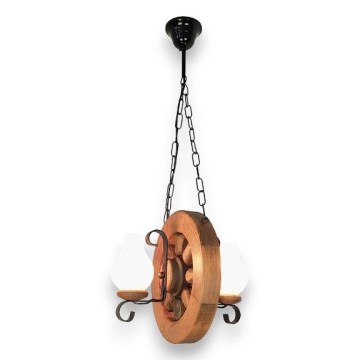 Brilagi - Candeeiro suspenso ROATA 2xE14/40W/230V faia