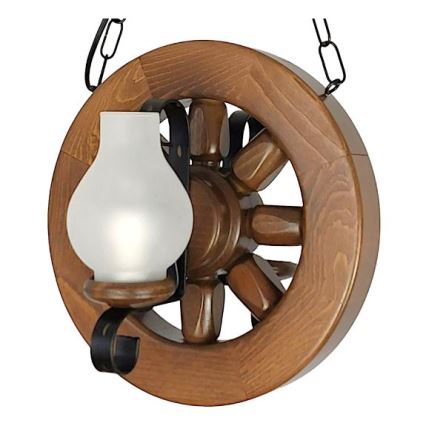 Brilagi - Candeeiro suspenso ROATA 2xE14/40W/230V faia/nogueira