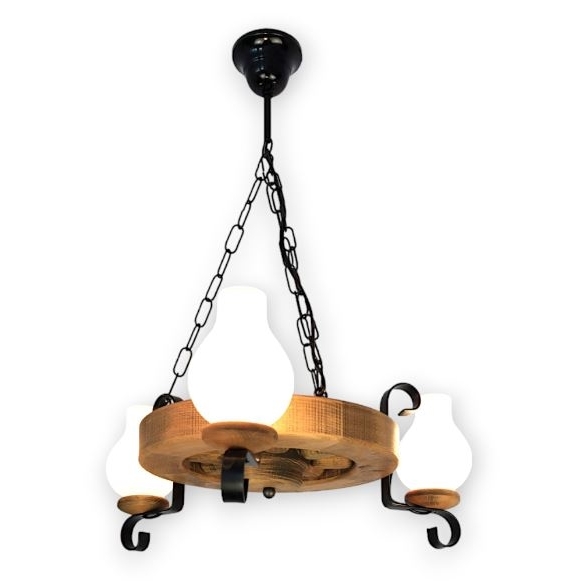 Brilagi - Candeeiro suspenso ROATA 3xE14/40W/230V faia