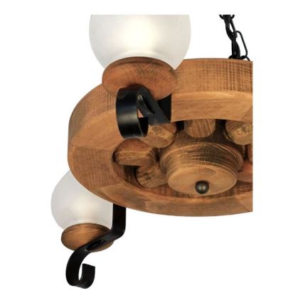 Brilagi - Candeeiro suspenso ROATA 3xE14/40W/230V faia