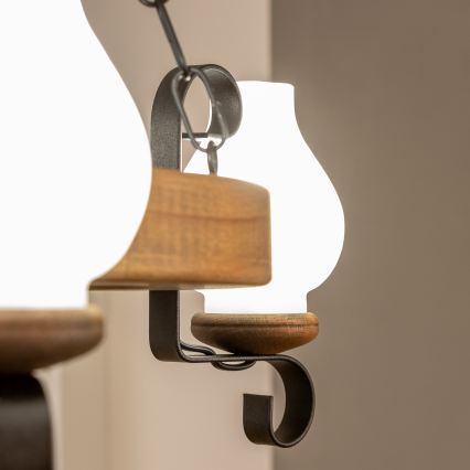 Brilagi - Candeeiro suspenso ROATA 3xE14/40W/230V faia