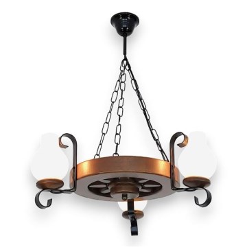 Brilagi - Candeeiro suspenso ROATA 3xE14/40W/230V faia/nogueira