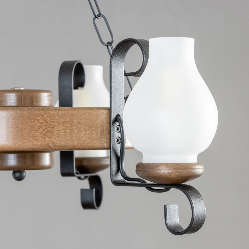 Brilagi - Candeeiro suspenso ROATA 3xE14/40W/230V faia/nogueira