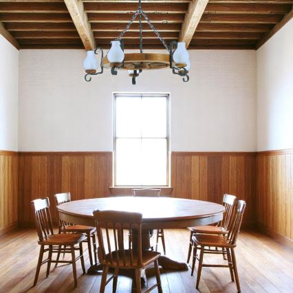 Brilagi - Candeeiro suspenso ROATA 5xE14/40W/230V faia